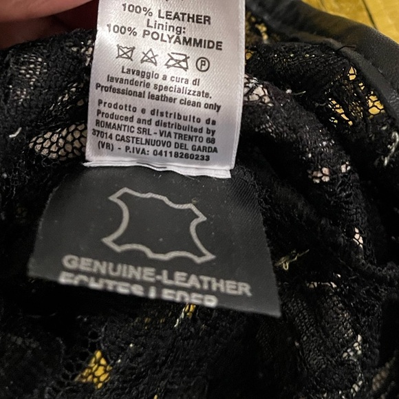 NWOT Caban Romantic Luxury Made in Italy Leather X mesh Coat - Picture 9 of 16